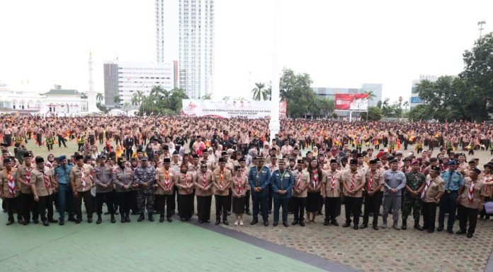 Upacara Hari Pramuka ke-64, Upacara Hari Pramuka ke-64, Amsakar-Li Ingatkan Generasi Muda Lawan Hoaks hingga Narkoba