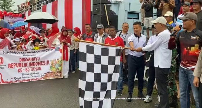 Wakil Bupati Kabupaten Lingga Novrizal didampingi Ketua Dekranasd Wakil Bupati Kabupaten Lingga Ir. H. Novrizal, S.T., M. IP., didampingi Ketua Dekranasda