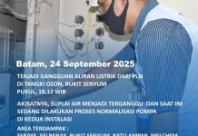 Info Gangguan Air Batam Dampak Masalah Aliran Listrik PLN ke Tangki Ozon Bukit Senyum Info Gangguan Air Batam Dampak Masalah Aliran Listrik PLN ke Tangki Ozon Bukit Senyum