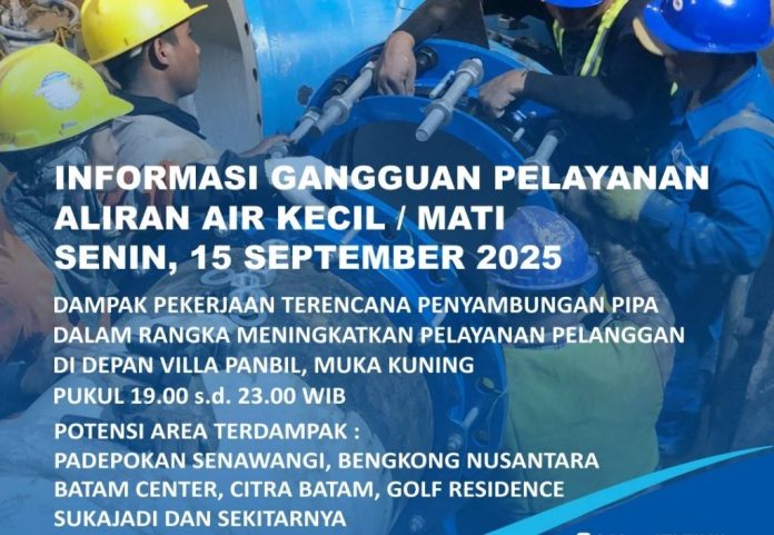 Info Gangguan Air Batam Dampak Penyambungan Pipa di Depan Villa Panbil Info Gangguan Air Batam Dampak Penyambungan Pipa di Depan Villa Panbil