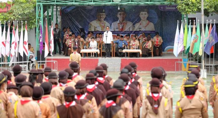 Ketua Mabicab Pramuka Batam Amsakar Buka Kegiatan Jamboree Digital JOTA-JOTI 2025