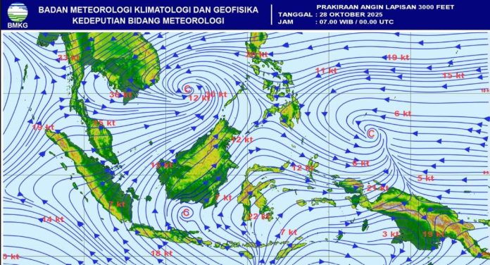Prospek Cuaca Mingguan 28 Oktober - 3 November 2025