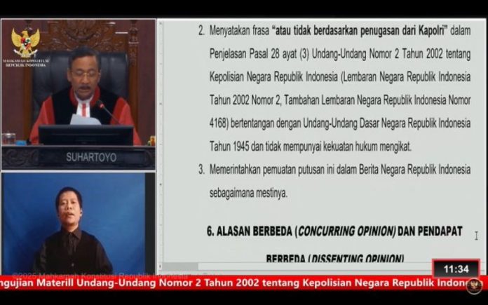 MK Tolak Gugatan Mahasiswa Terkait Masa Jabatan Kapolri dengan Presiden dan Kabinet Menteri
