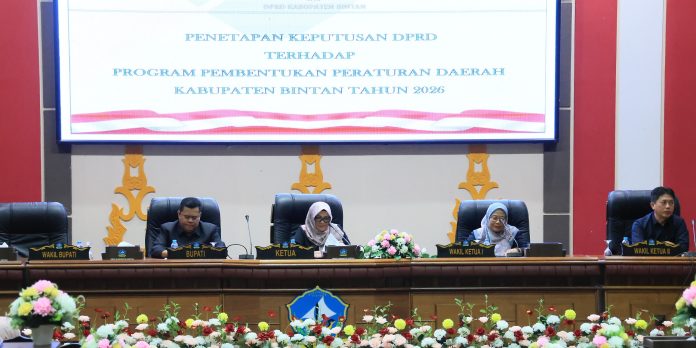 DPRD Bintan Gelar Paripurna Penetapan 9 Ranperda Masuk Propemperda 2026 DPRD Bintan Gelar Paripurna Penetapan 9 Ranperda Masuk Propemperda 2026