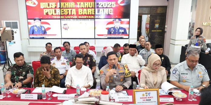Rilis Akhir Tahun Polresta Barelang Wujud Komitmen Jaga Kamtibmas