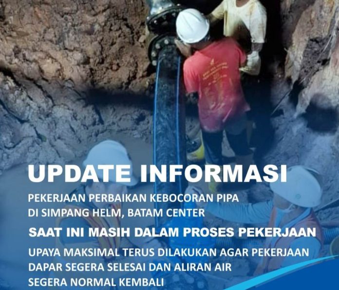 Penyambungan Pipa Simpang Helm Masih Berlangsung