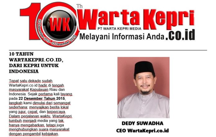 10 Tahun WartaKepri.co.id, AI dan Medsos Kawan Sekaligus Lawan