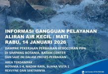 Info Gangguan Air Dampak Perbaikan Kebocoran Pipa Simpang Botania Batam Center Info Gangguan Air Dampak Perbaikan Kebocoran Pipa Simpang Botania Batam Center