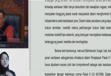 Mahkamah Konstitusi Putuskan Wartawan Tak Bisa Langsung Dijerat Pidana atau Perdata atas Karya Jurnalistik Mahkamah Konstitusi Putuskan Wartawan Tak Bisa Langsung Dijerat Pidana atau Perdata atas Karya Jurnalistik