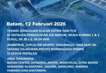 Info Gangguan Air Kamis Pagi Dampak Gangguan Aliran Listrik di IPA Muka Kuning Info Gangguan Air Kamis Pagi Dampak Gangguan Aliran Listrik di IPA Muka Kuning