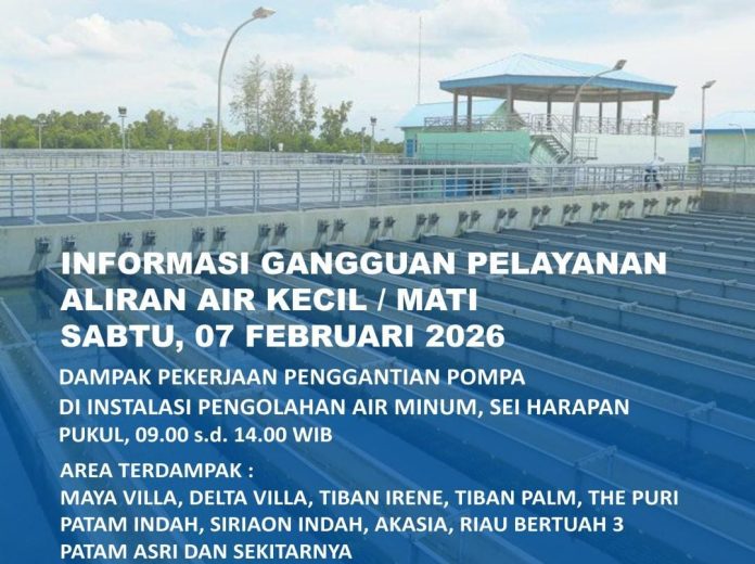 Info Gangguan Air Sabtu Pagi Dampak Perkerjaan