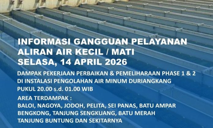 Info Gangguan Air Pada 14 April 2026