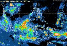 Prakiraan Cuaca Indonesia Periode 28 April-4 Mei 2026, Waspada Hujan di Siang–Sore serta Panas Terik Prakiraan Cuaca