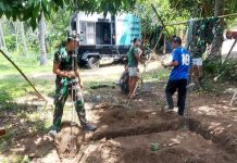 TMMD ke-128 Anambas, Personil Kodim Natuna Bangun MCK Komunal di Kampung Mubur Kecil TMMD ke-128 Anambas, Personil Kodim Natuna Bangun MCK