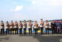 Kapolresta Barelang Hadiri Upacara Tabur Bunga Hari Bhayangkara ke-80 Hari Bhayangkara ke 80 di Ditpolairud Polda Kepri