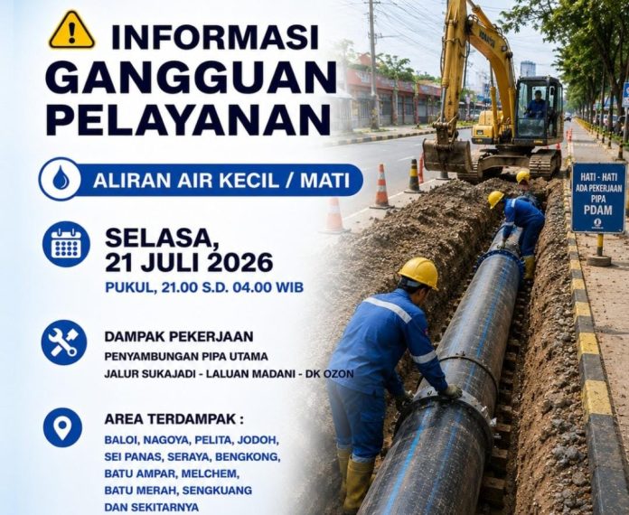 Info Gangguan Air Batam Dampak Penyambungan Pipa