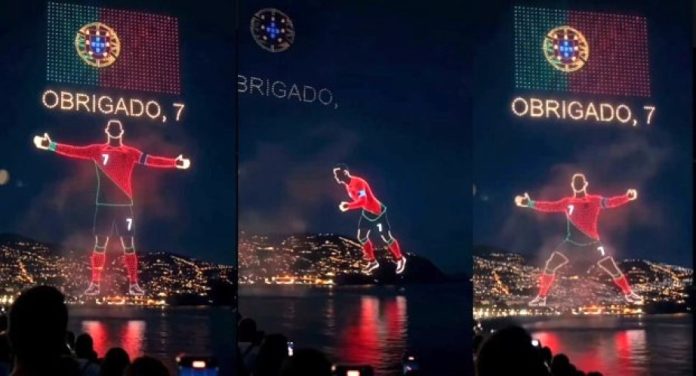 Warga Portugal Lepas Cristiano Ronaldo dengan Aktrasi Drone Mengharukan di Pulau Madeira