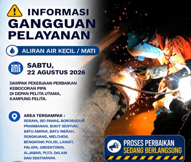 Info Gangguan Air Batam Dampak Perbaikan
