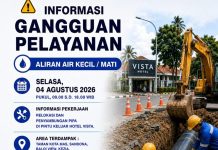 Info Gangguan Air Batam Dampak Penyambungan Pipa di Pintu Keluar Hotel Vista Info Gangguan Air Bersih Dampak Penyambungan Pipa di Pintu Keluar Hotel Vista