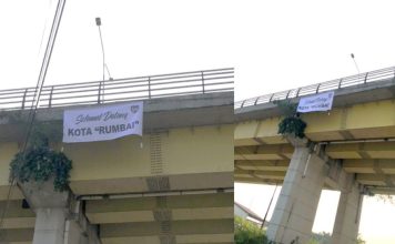Spanduk Selamat Datang “Kota Rumbai” Muncul di Jembatan Siak IV, Wacana Pemekaran Kembali Menguat Jembatan Rumbai Riau
