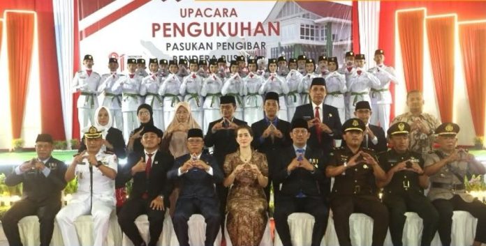 Pengukuhan Pasukan Paskibraka Anambas 2026 Aneng Kukuhkan Paskibraka Anambas 2026, Titip Pesan Disiplin dan Cinta Tanah Air