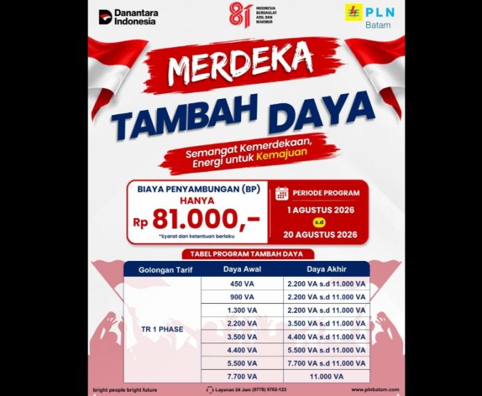 Sambut HUT ke-81 RI, PLN Batam Promo MERDAYA Sambut HUT ke-81 RI, PLN Batam Promo MERDAYA