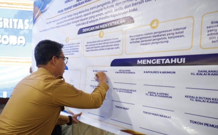 Tekan peredaran narkoba hingga ke tempat hiburan malam, Bupati Karimun Ing. H. Iskandarsyah
