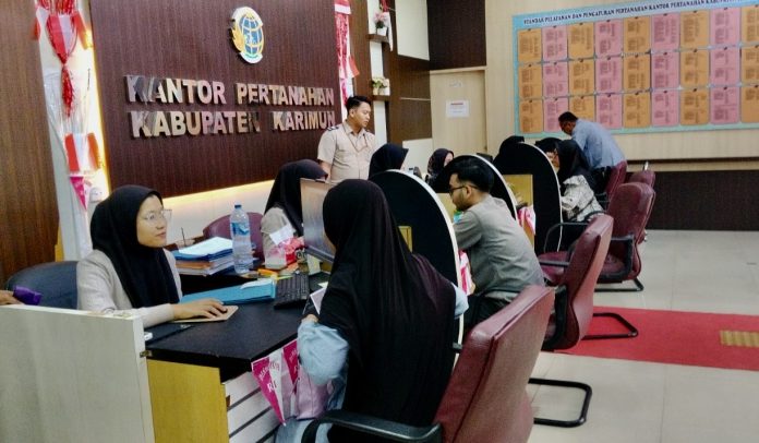 Kantor Pertanahan Kabupaten Karimun resmi menerapkan tiga layanan baru ATR/BPN
