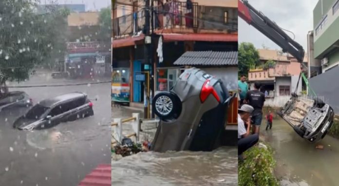 Nasib Mobil Suzuki Ertiga Terbawa Arus Banjir di Parit Bengkong Indah Batam Nasib Mobil Suzuki Ertiga Terbawa Arus Banjir di Parit Bengkong Indah Batam