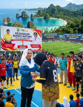 Ilustrasi AI: Piala Bupati Natuna 2026.