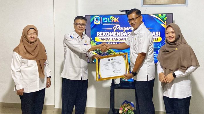 Diskominfo Kepri Dukung Integrasi TTE pada Aplikasi SMART DLHK Diskominfo Kepri Dukung Integrasi TTE pada Aplikasi SMART DLHK