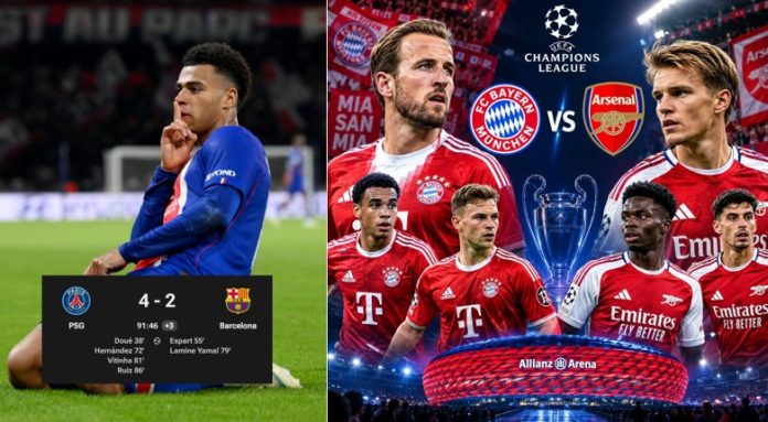 Laga Barcelona vs PSG dan Arsenal