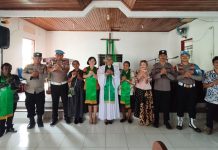 Polisi Bersama Masyarakat, Minggu Kasih Polres Anambas Digelar Serentak hingga Polsek Jajaran Pengamanan Misa Gereja Anambas 2